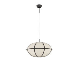 Lampa Wisząca Natural Blossom 45 | Lniana Oprawa w Stylu Japandi