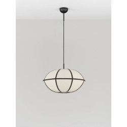 Lampa Wisząca Natural Blossom 45 | Lniana Oprawa w Stylu Japandi