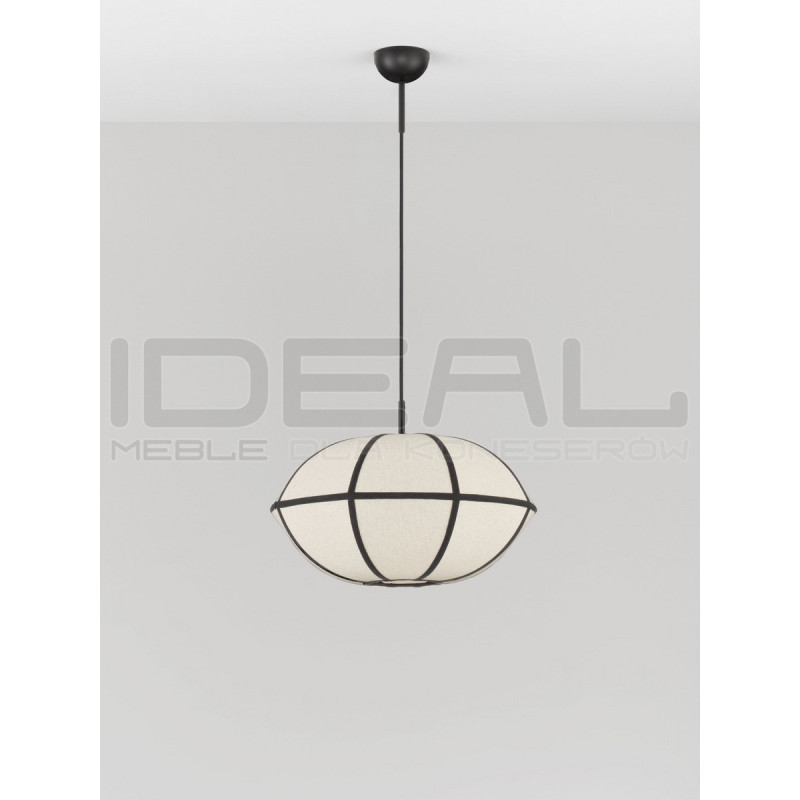 Lampa Wisząca Natural Blossom 45 | Lniana Oprawa w Stylu Japandi