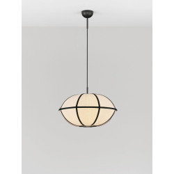 Lampa Wisząca Natural Blossom 45 | Lniana Oprawa w Stylu Japandi