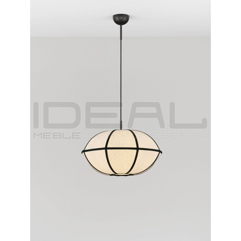 Lampa Wisząca Natural Blossom 45 | Lniana Oprawa w Stylu Japandi