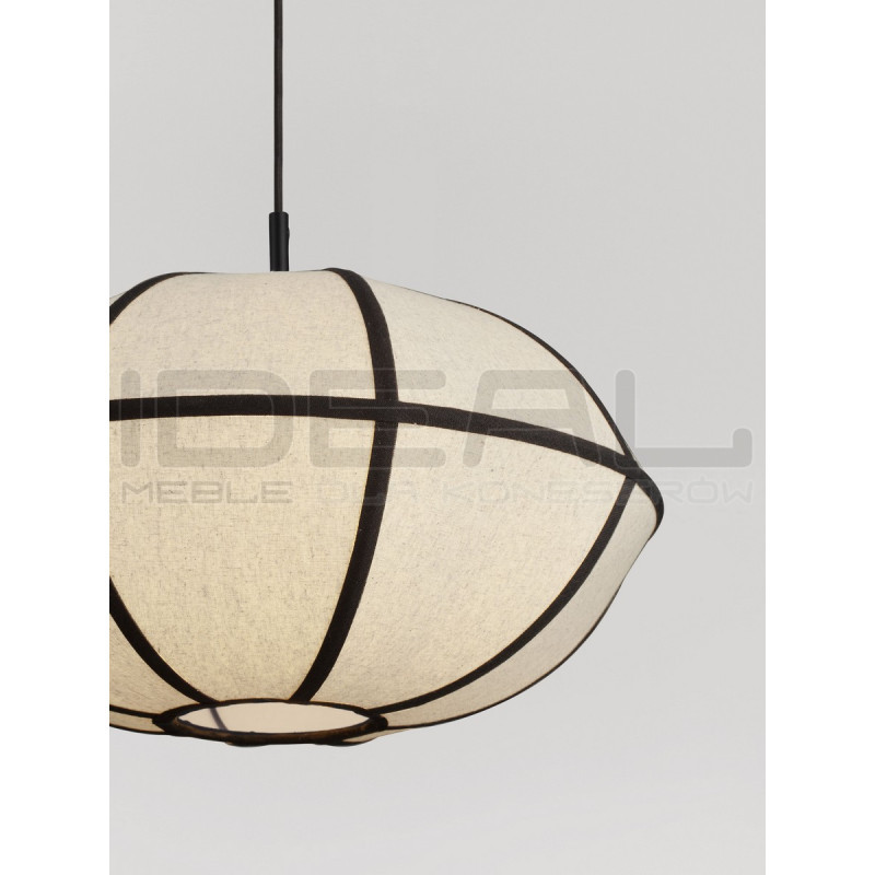 Lampa Wisząca Natural Blossom 45 | Lniana Oprawa w Stylu Japandi
