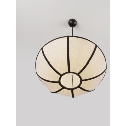 Lampa Wisząca Natural Blossom 45 | Lniana Oprawa w Stylu Japandi