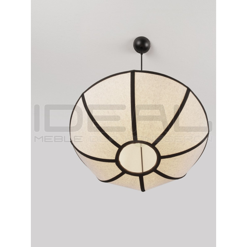 Lampa Wisząca Natural Blossom 45 | Lniana Oprawa w Stylu Japandi