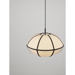 Lampa Wisząca Natural Blossom 45 | Lniana Oprawa w Stylu Japandi