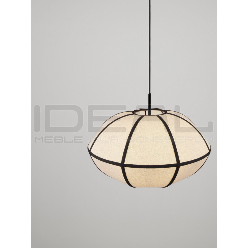 Lampa Wisząca Natural Blossom 45 | Lniana Oprawa w Stylu Japandi