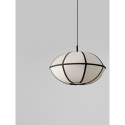 Lampa Wisząca Natural Blossom 45 | Lniana Oprawa w Stylu Japandi