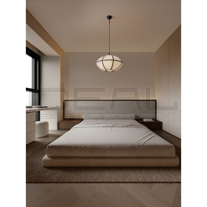 Lampa Wisząca Natural Blossom 45 | Lniana Oprawa w Stylu Japandi