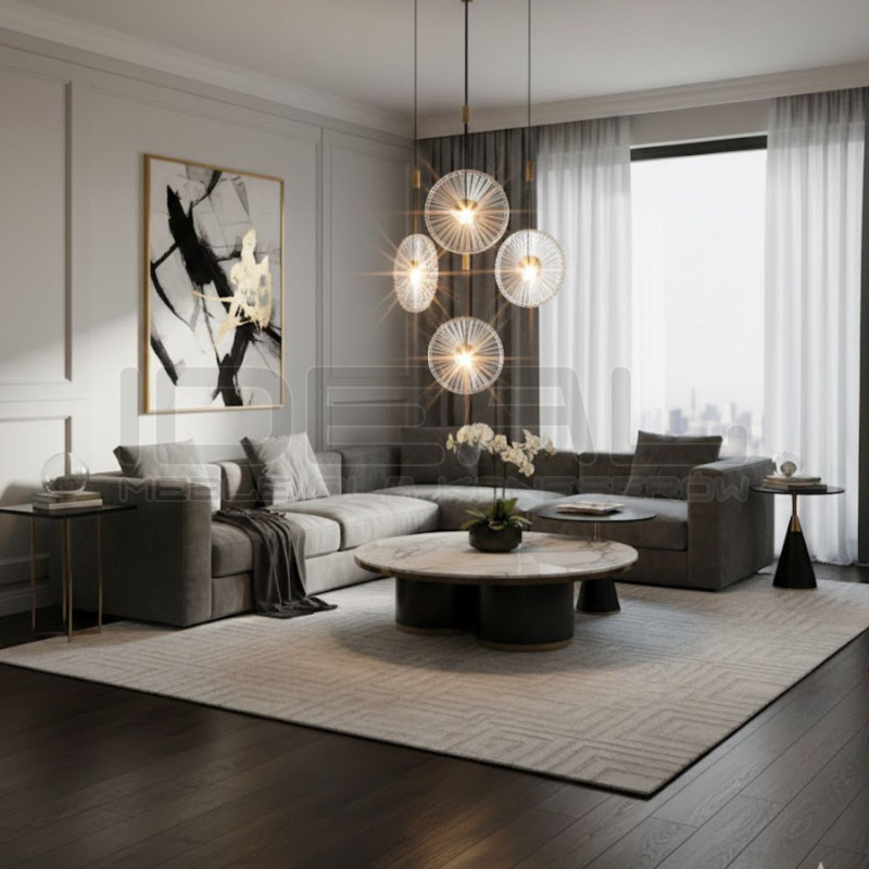 SUNBLAST lampa wisząca LED 20 cm złota - nowoczesna lampa ryflowana