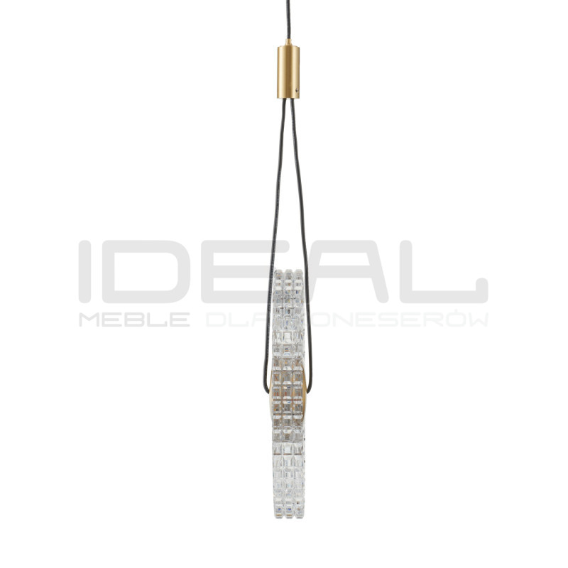 SUNBLAST lampa wisząca LED 20 cm złota - nowoczesna lampa ryflowana