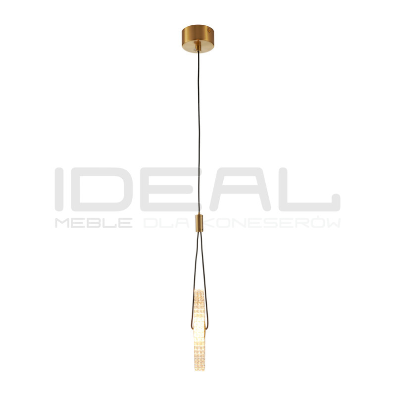 SUNBLAST lampa wisząca LED 20 cm złota - nowoczesna lampa ryflowana