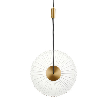 SUNBLAST lampa wisząca LED 20 cm złota - nowoczesna lampa ryflowana