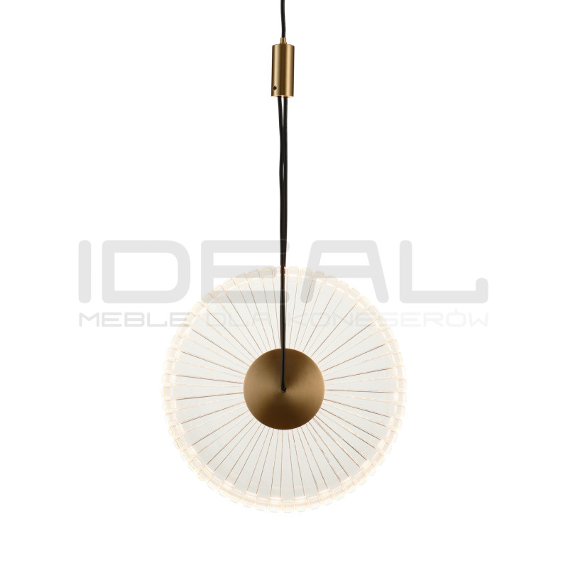 SUNBLAST lampa wisząca LED 20 cm złota - nowoczesna lampa ryflowana