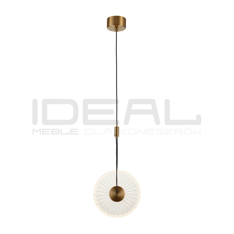 SUNBLAST lampa wisząca LED 20 cm złota - nowoczesna lampa ryflowana