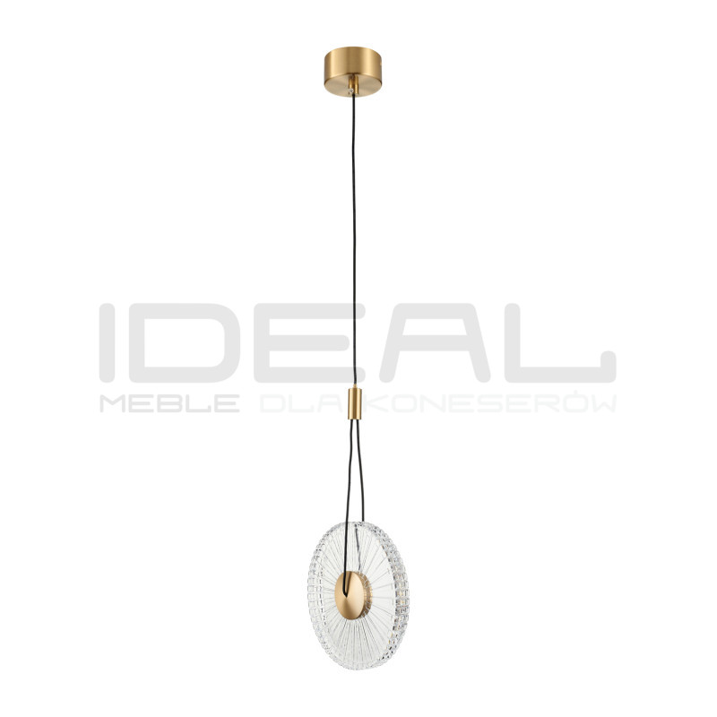 SUNBLAST lampa wisząca LED 20 cm złota - nowoczesna lampa ryflowana