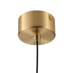 SUNBLAST lampa wisząca LED 20 cm złota - nowoczesna lampa ryflowana