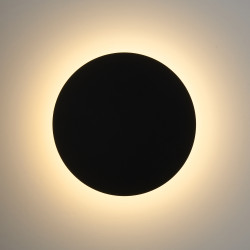 Kinkiet NYX 15 cm LED – Lampa ścienna okrągła | czarny i biały