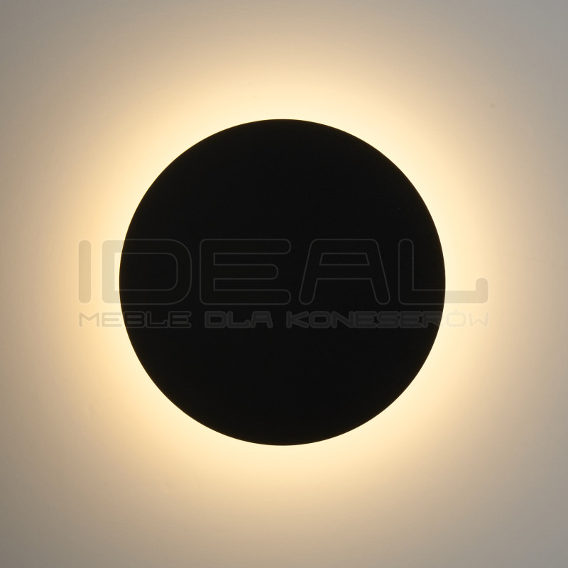 Kinkiet NYX 15 cm LED – Lampa ścienna okrągła | czarny i biały