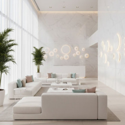 Kinkiet NYX 15 cm LED – Lampa ścienna okrągła | czarny i biały