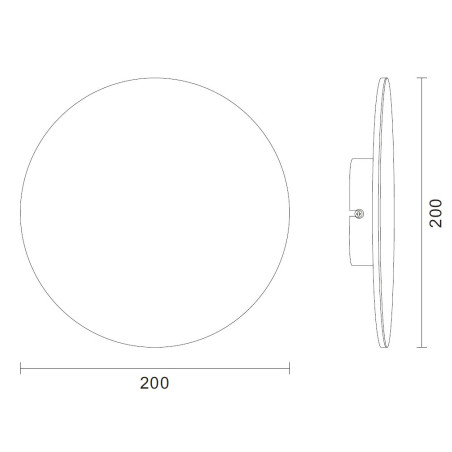 Kinkiet NYX 20 cm LED – Okrągła Lampa Ścienna Metalowa