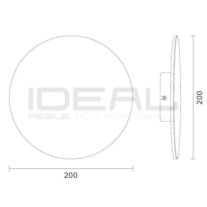 Kinkiet NYX 20 cm LED – Okrągła Lampa Ścienna Metalowa