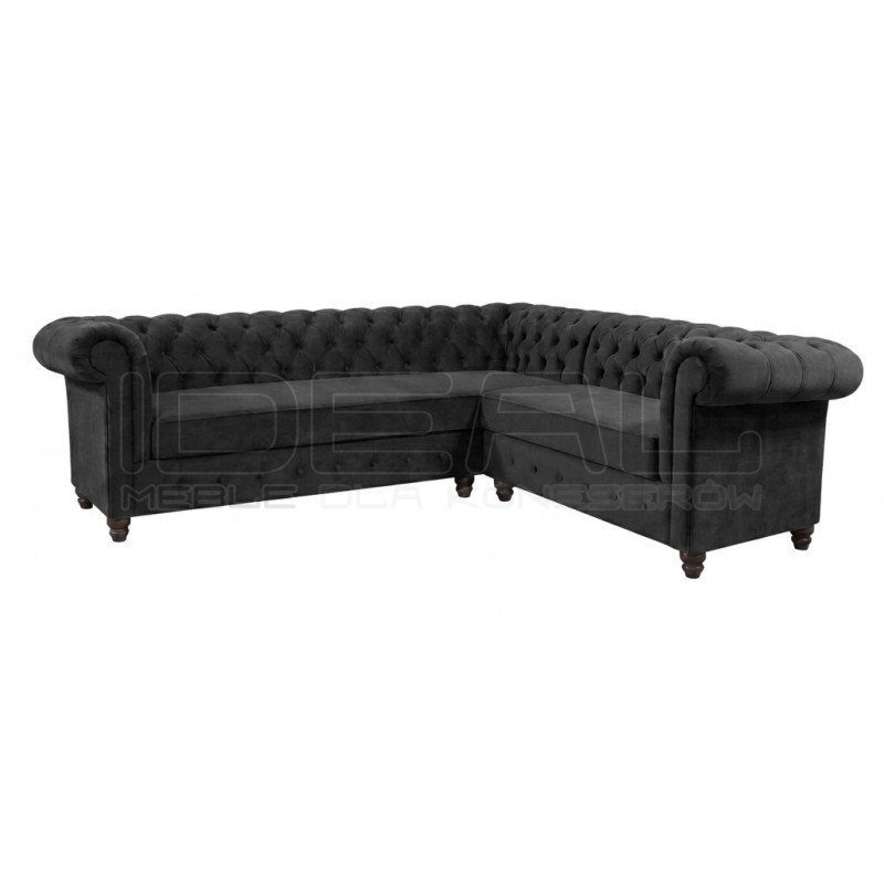 Narożnik Chesterfield z funkcją spania codziennego i pojemnikiem 260x180