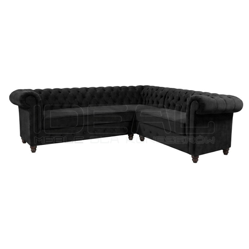 Narożnik Chesterfield z funkcją spania codziennego i pojemnikiem 260x180