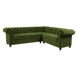 Narożnik Chesterfield z funkcją spania codziennego i pojemnikiem 260x180