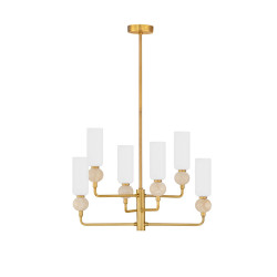 Lampa wisząca Travis 6 – złoto i trawertyn | IdealMeble.pl