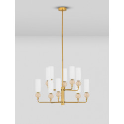 Lampa wisząca Travis 10 – Trawertyn i szczotkowane złoto | Design