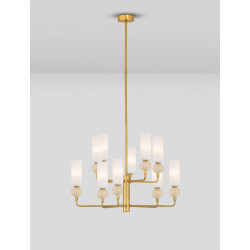 Lampa wisząca Travis 10 – Trawertyn i szczotkowane złoto | Design