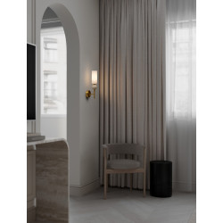 Kinkiet Travis – Złota Lampa Ścienna z Trawertynem | G9