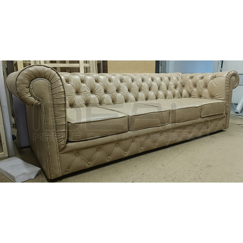 Sofa Chesterfield Normal w skórze 4 osobowa | IdealMeble.pl