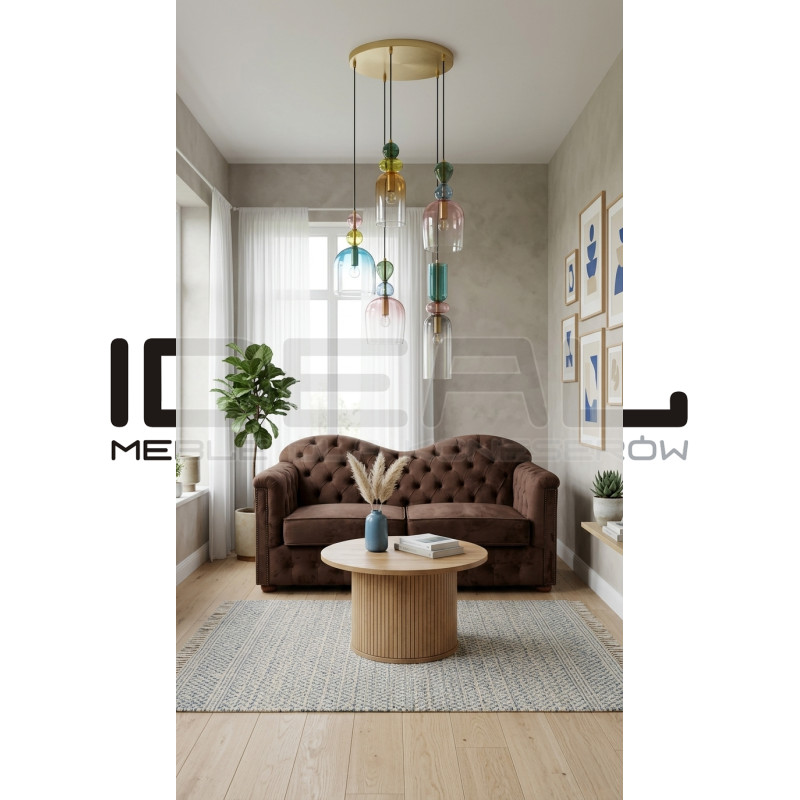 Sofa Chesterfield z funkcją spania Mondelebrity 3 os. | IdealMeble.pl