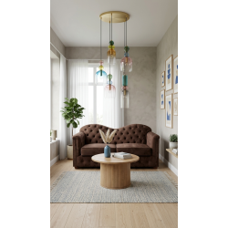 Szklana lampa wisząca Rainbow 5 kolorowe szkło