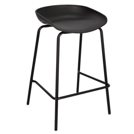 Czarny Hoker Grego Intesi 65 cm – stołek barowy w stylu Loft