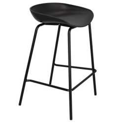 Czarny Hoker Grego Intesi 65 cm – stołek barowy w stylu Loft
