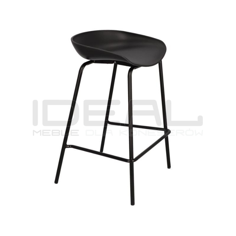 Czarny Hoker Grego Intesi 65 cm – stołek barowy w stylu Loft
