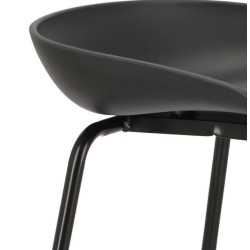 Czarny Hoker Grego Intesi 65 cm – stołek barowy w stylu Loft