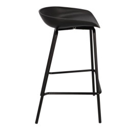 Czarny Hoker Grego Intesi 65 cm – stołek barowy w stylu Loft