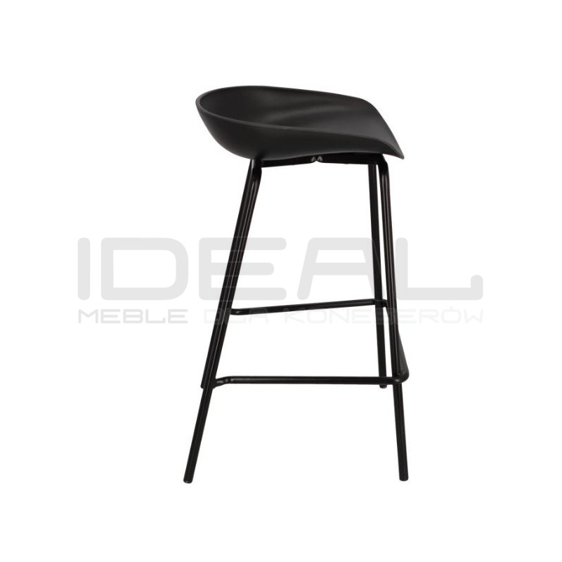 Czarny Hoker Grego Intesi 65 cm – stołek barowy w stylu Loft