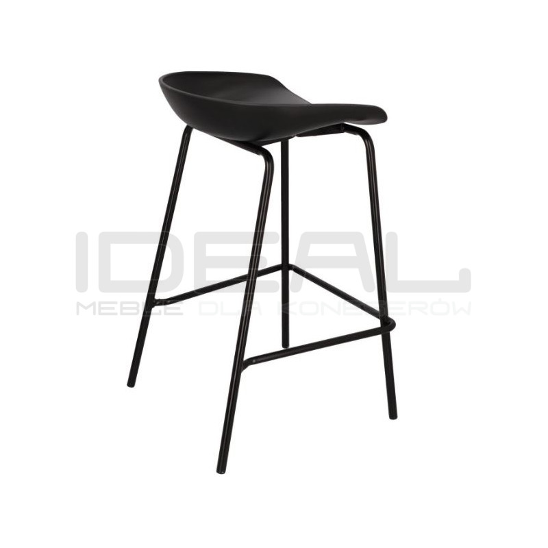 Czarny Hoker Grego Intesi 65 cm – stołek barowy w stylu Loft