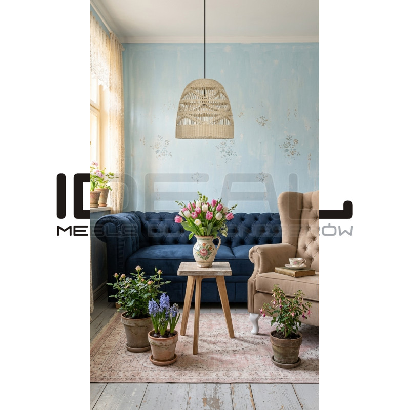 Pikowany Fotel Chesterfield Uszak Ton