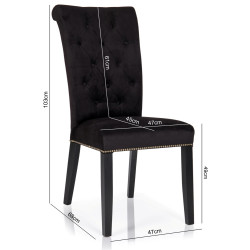 Pikowane krzesło Kora z kołatką – Eleganckie do jadalni