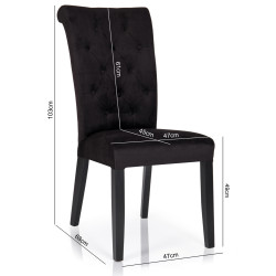 Pikowane krzesło Kora z kołatką – Eleganckie do jadalni
