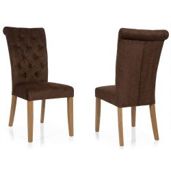 Pikowane krzesło Kora z kołatką – Eleganckie do jadalni