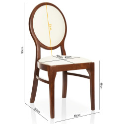Krzesło medalionowe Talleyrand – Eleganckie krzesło tapicerowane retro