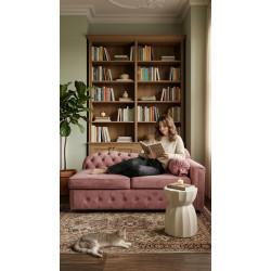 Szezlong Chesterfield Mondelebrity z funkcją spania | 180 cm