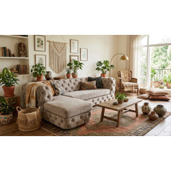 Narożnik Chesterfield Lunar 190x260 cm | IdealMeble.pl