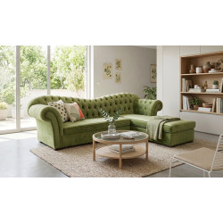 Narożnik Chesterfield Morland – Pikowana sofa narożna na zamówienie